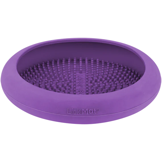 Purple LickiMat on a white background