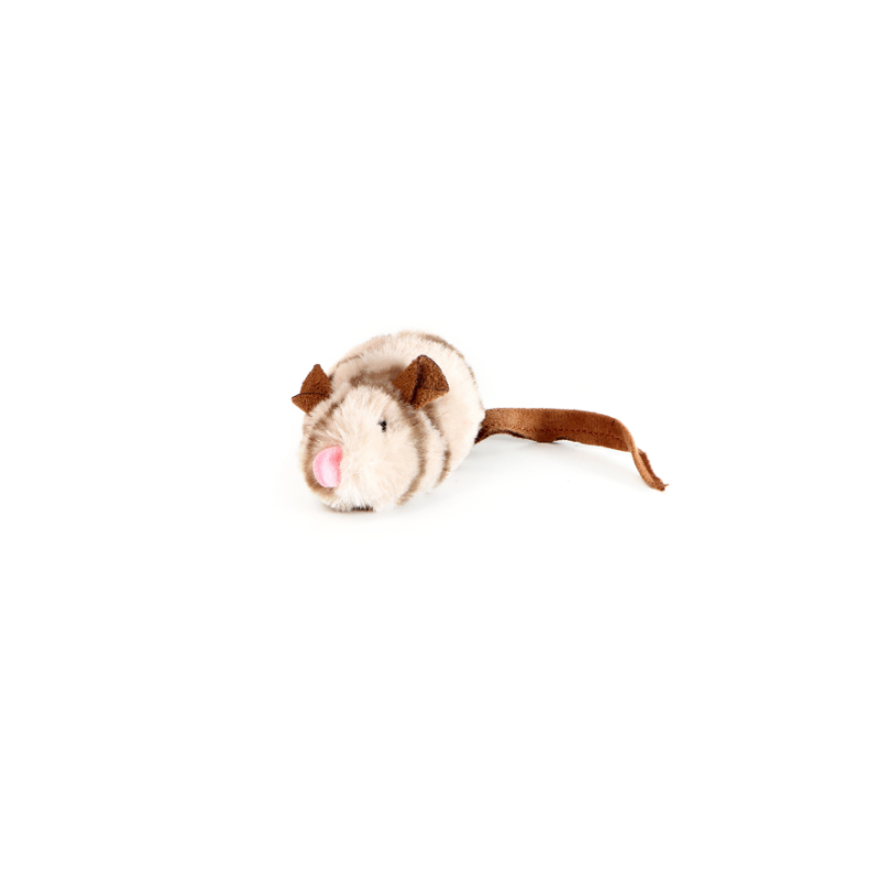 Plush GiGwi toy mouse on a white background
