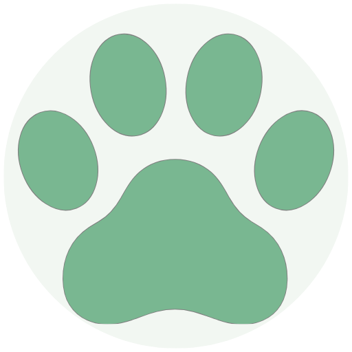 Ready Steady Pets logo of a green paw print on a white background
