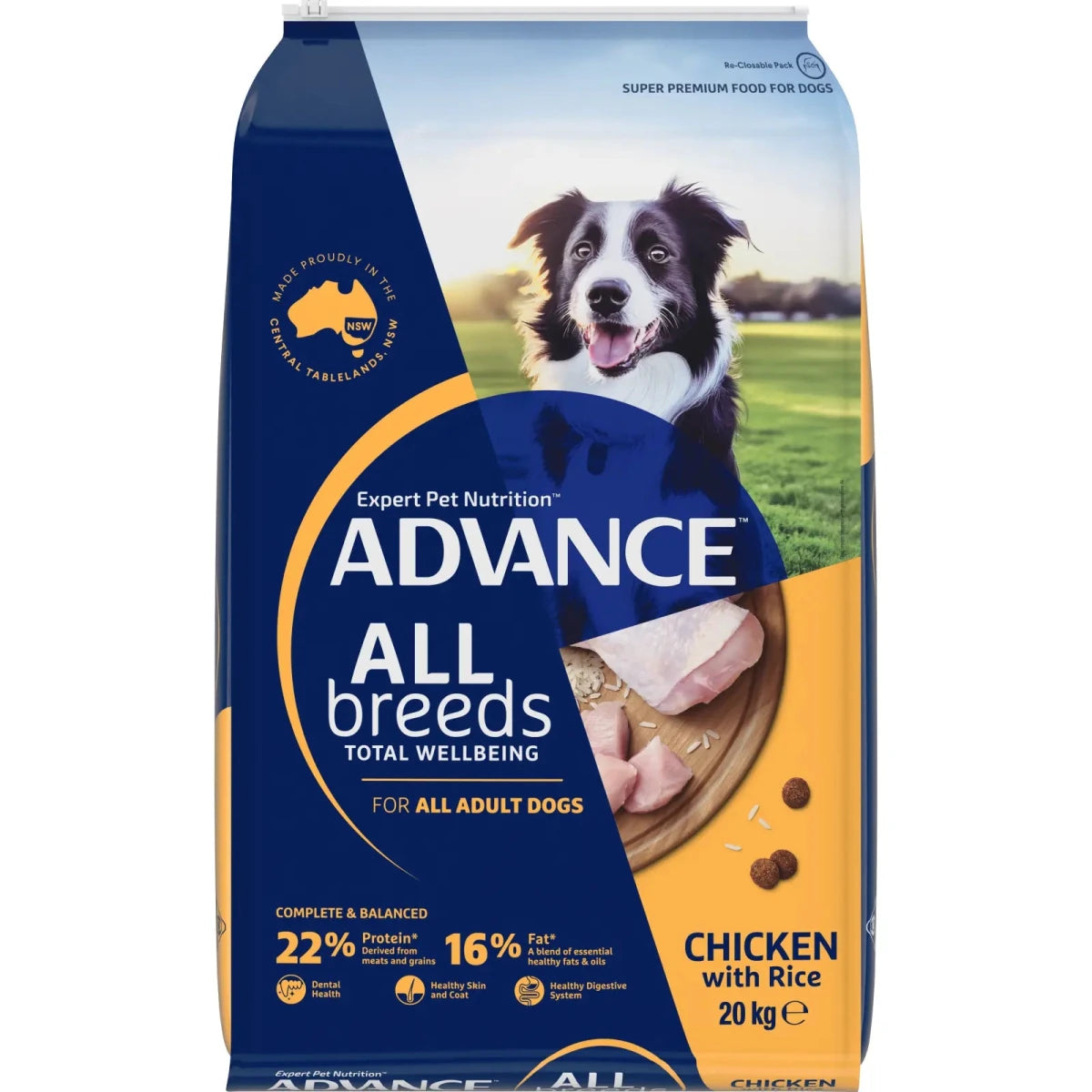 Advance Adult Dry Dog Food - All Breeds - Chicken with Rice - Ready Steady Pets