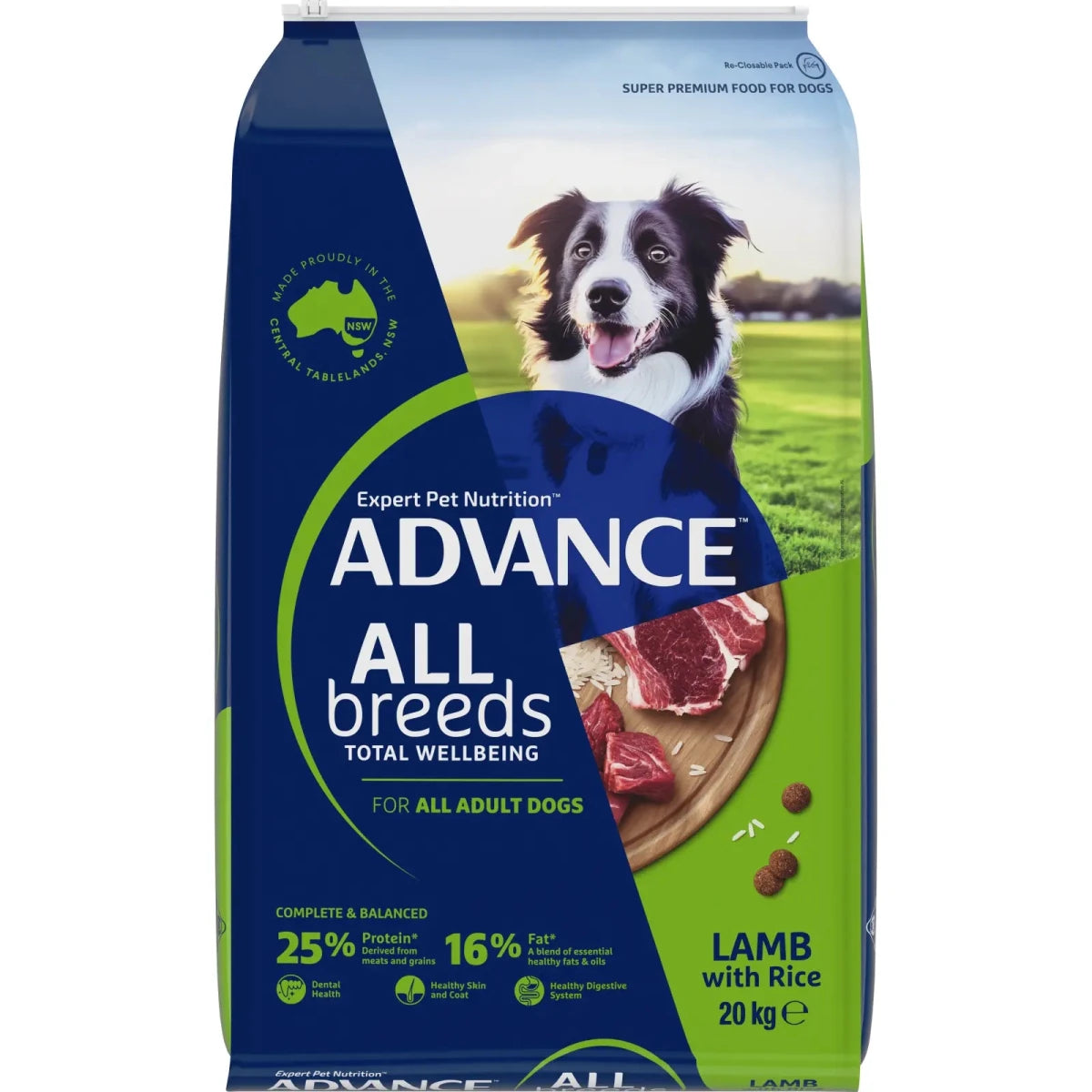 Advance Adult Dry Dog Food - All Breeds - Lamb with Rice - Ready Steady Pets