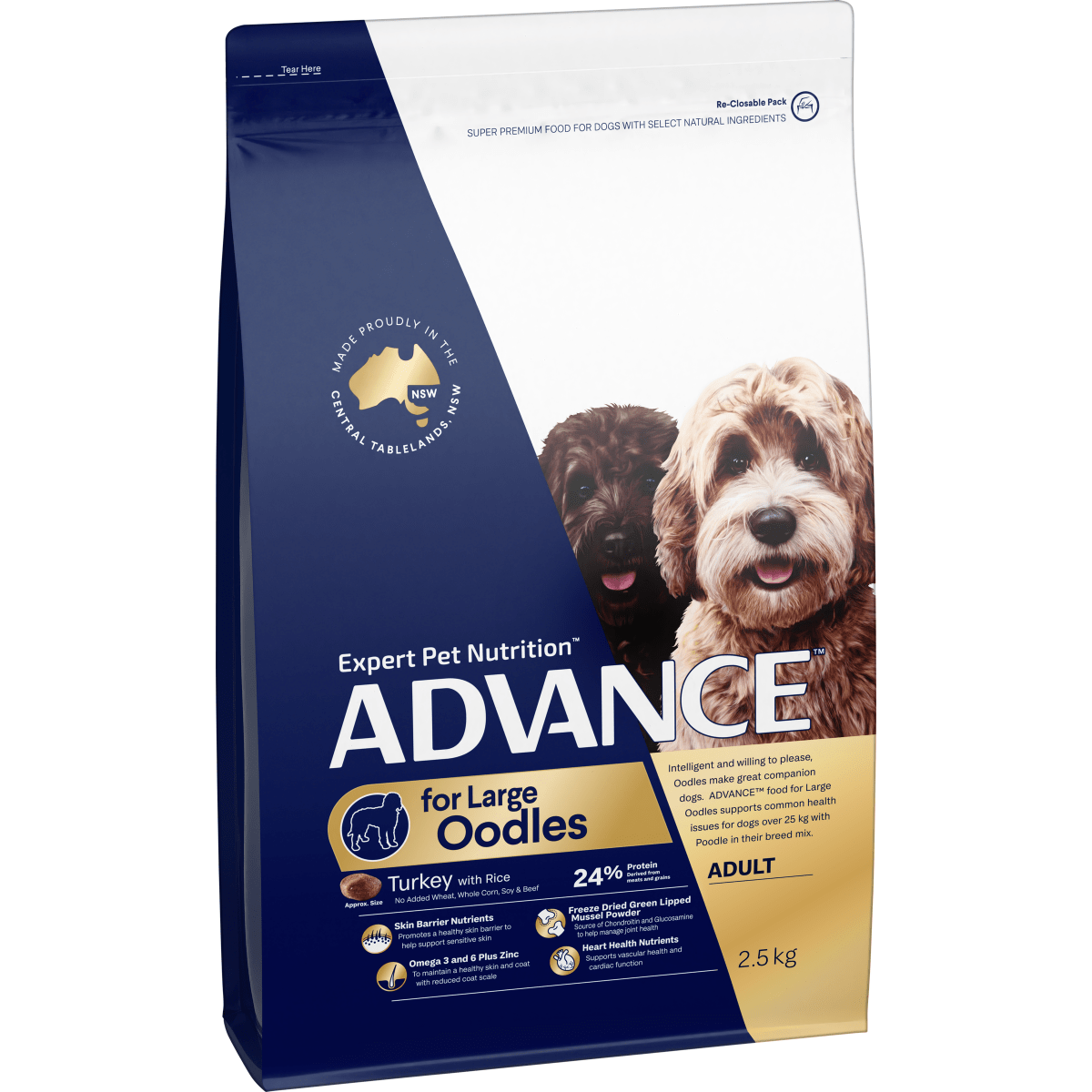 Advance Adult Dry Dog Food - Large Oodles - Turkey with Rice - Ready Steady Pets