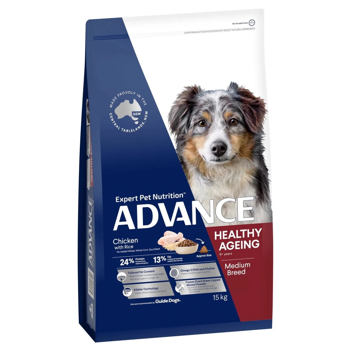 Advance Adult Dry Dog Food - Medium Breeds - Healthy Ageing - Ready Steady Pets