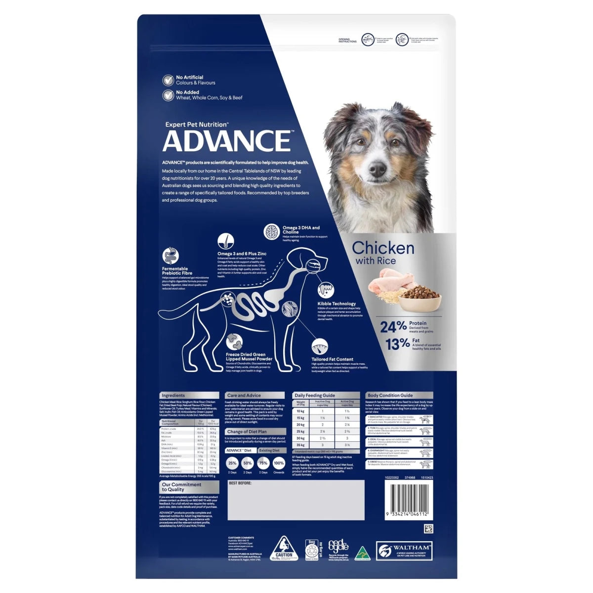 Advance Adult Dry Dog Food - Medium Breeds - Healthy Ageing - Ready Steady Pets
