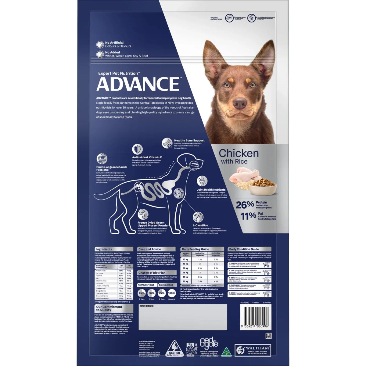 Advance Adult Dry Dog Food - Medium Breeds - Mobility - Ready Steady Pets