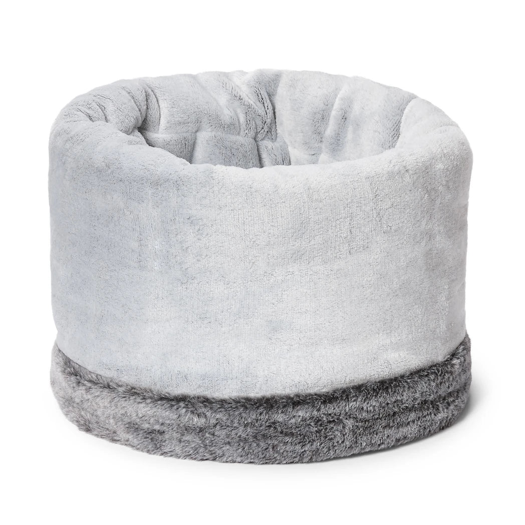 Gray Snooza pet bed with a soft texture on a white background