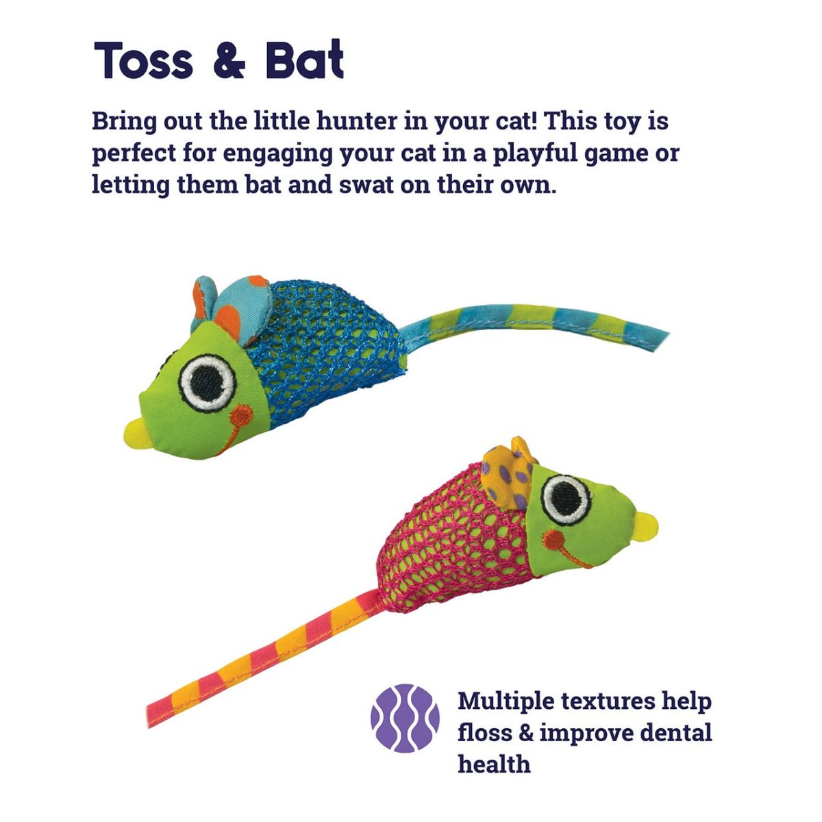 Catstages Catnip Chew Mice Cat Toy - Ready Steady Pets