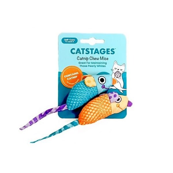 Catstages Catnip Chew Mice Cat Toy - Ready Steady Pets