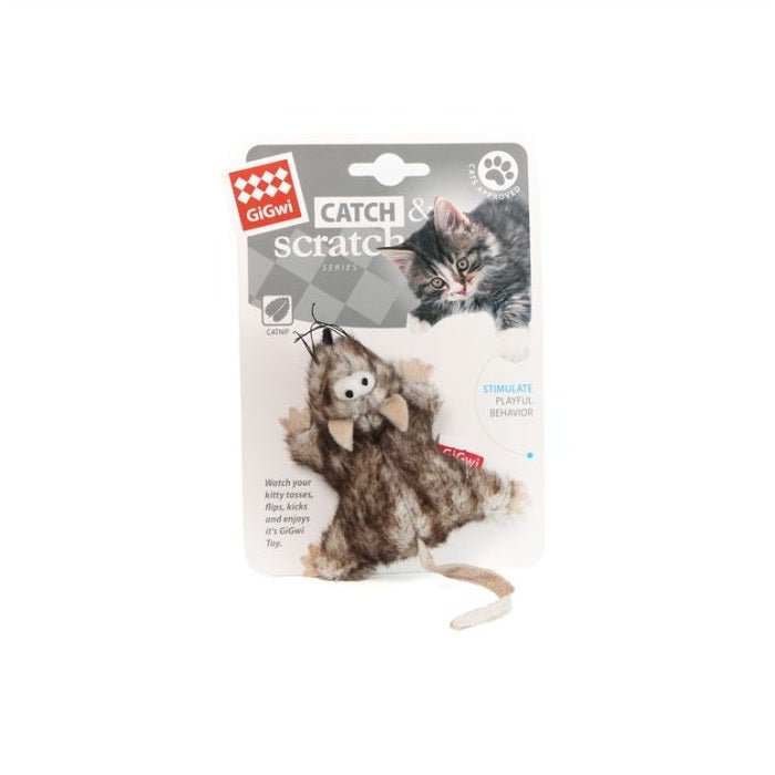 GiGwi Catch & Scratch Mouse Cat Toy - Ready Steady Pets