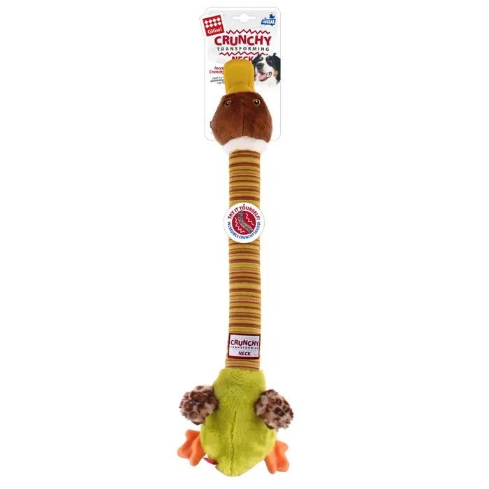 GiGwi Crunchy Neck Plush Duck Dog Toy - Ready Steady Pets