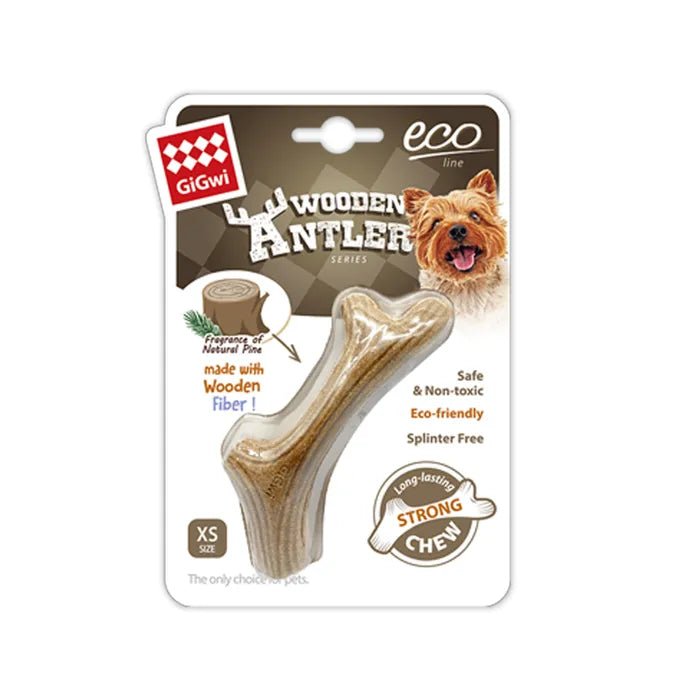 GiGwi Wooden Antler Dog Chew Toy - Ready Steady Pets