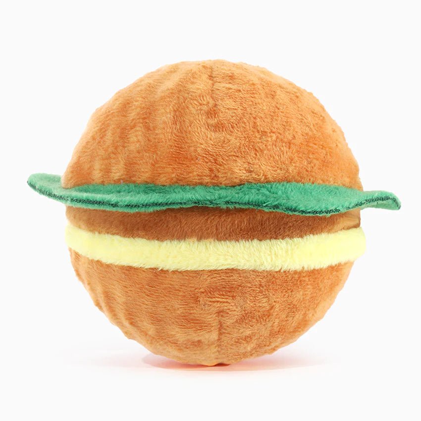 Hugsmart Food Party Hamburger Plush Dog Toy - Ready Steady Pets