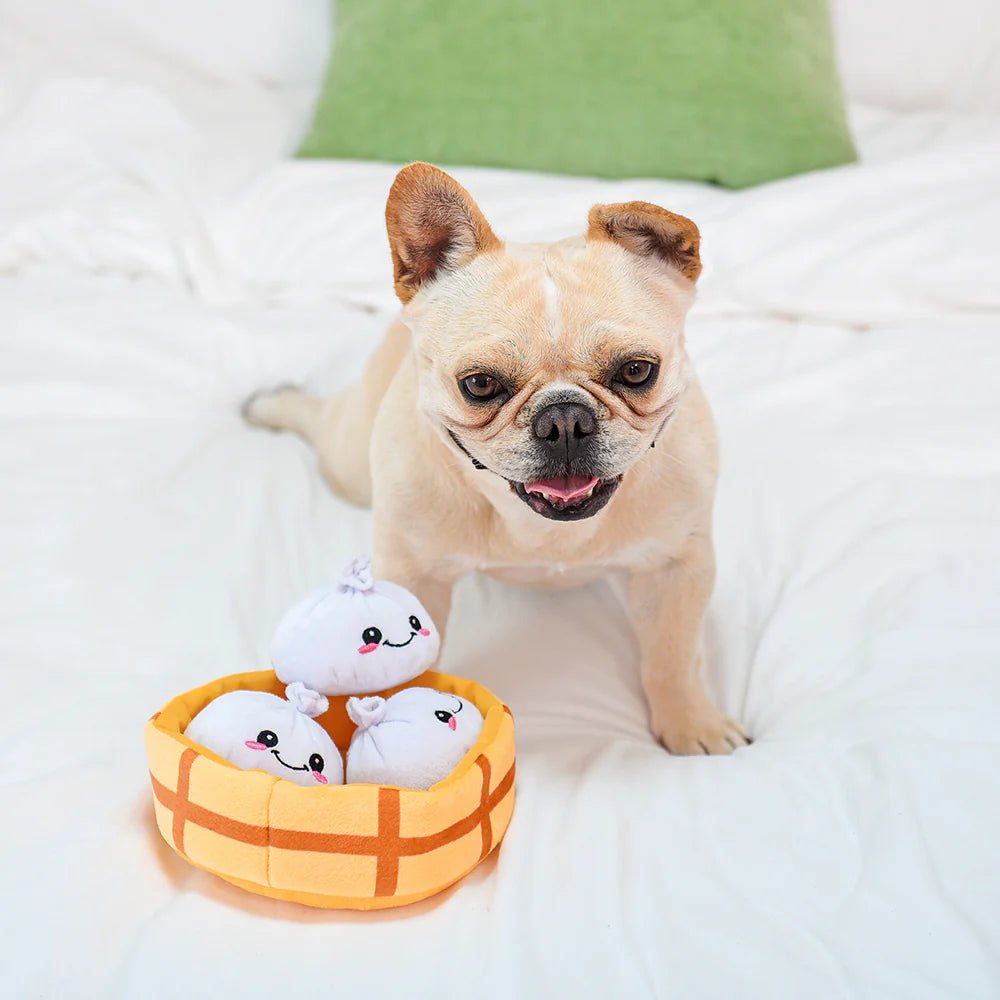 Hugsmart Food Party Soup Dumplings Plush Dog Toy Set - Ready Steady Pets