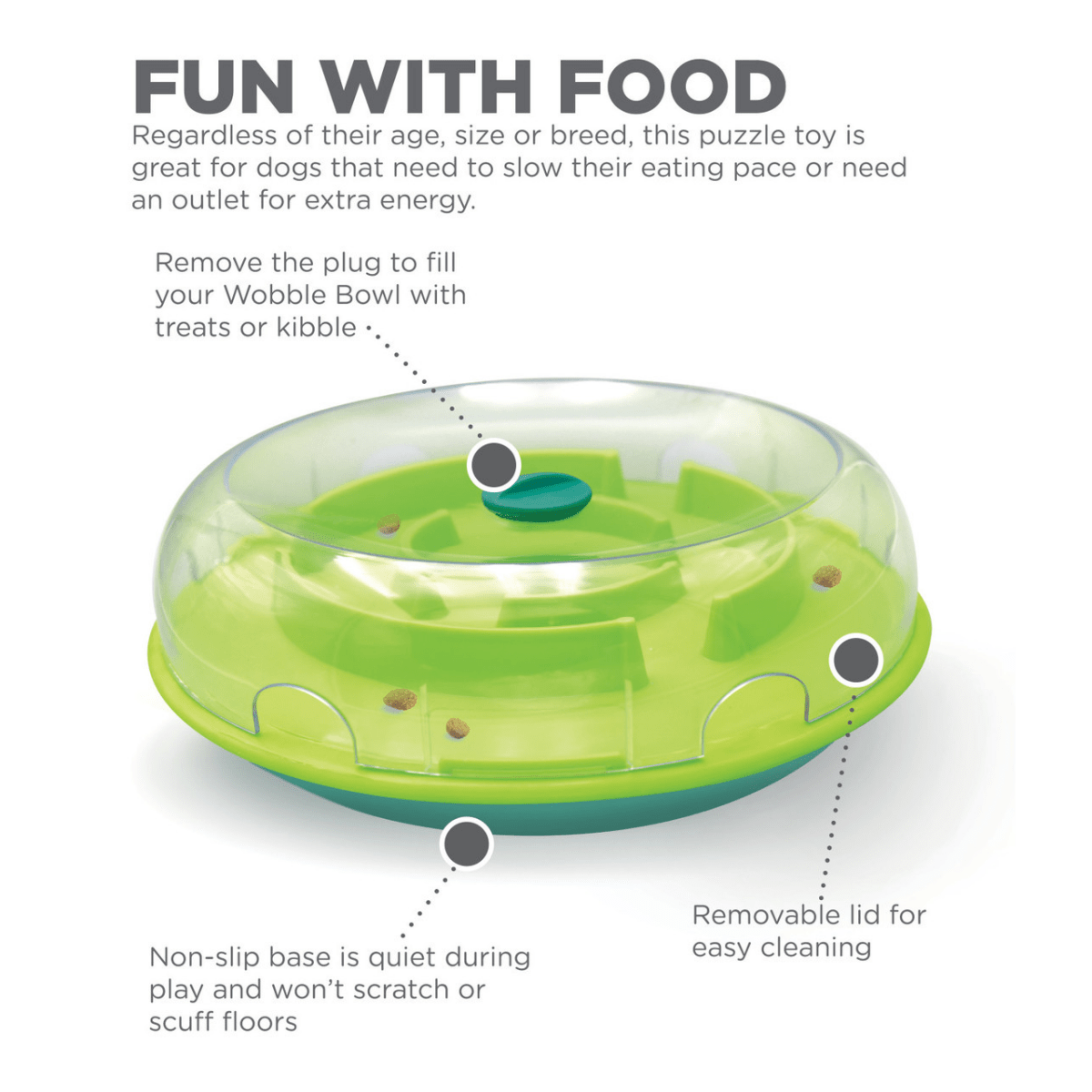 Outward Hound Nina Ottosson Dog Wobble Bowl (Level 1) - Ready Steady Pets