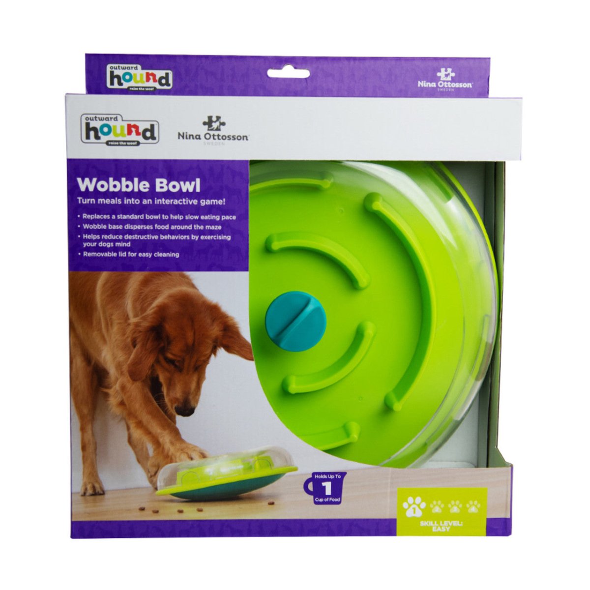 Outward Hound Nina Ottosson Dog Wobble Bowl (Level 1) - Ready Steady Pets